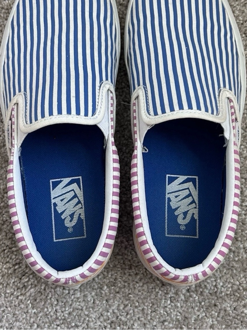 Vans Classic Slip-On Deck Club Multi Stripe Shoes Women’s 8 Men’s 6.5 - Picture 7 of 9